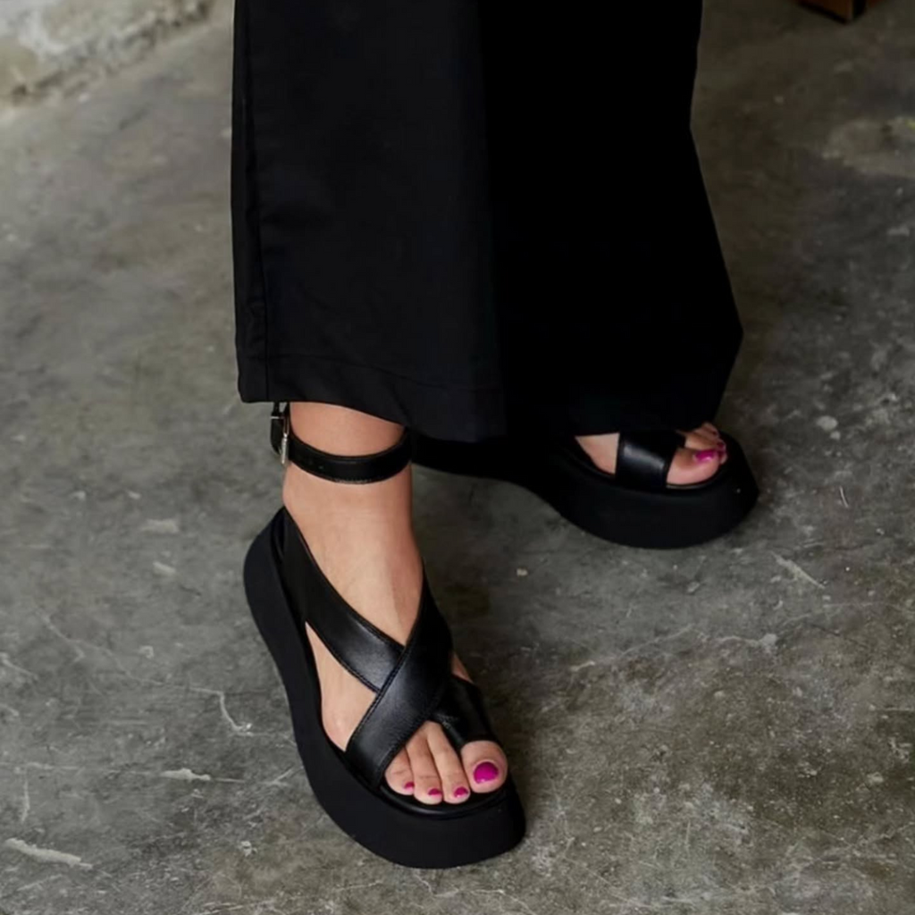 Summer Round Toe Thong Platform Sandals