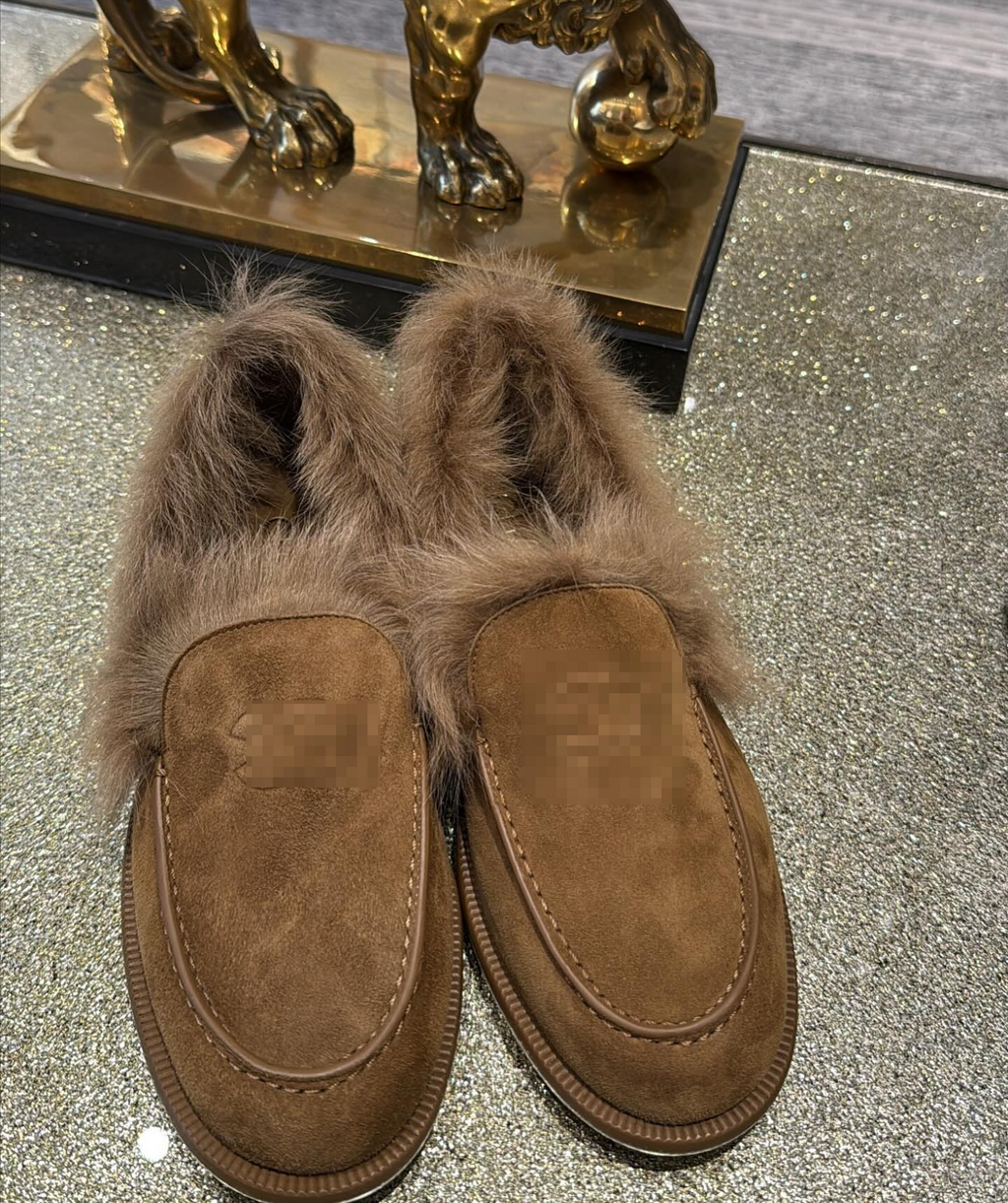 Goat Suede Lambskin Shoes